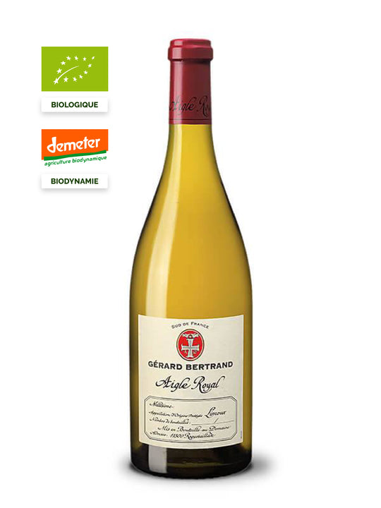 aigle royal chardonnay vin limoux blanc 2019 vin bio biodynamie 2 etoiles guide hachette 93 robert parker